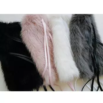 Бантик Манжета для ботинок Утолщенный носок для ботинок Аксессуары для вечеринки Харадзюку Чехол для ботинок Женщина Девушка серый