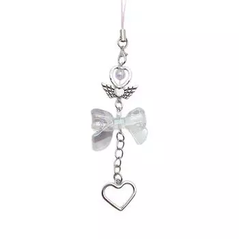 Бантик Подвеска Сердце Ремешок для Мобильного Телефона Цепочка для Телефона Съемный Бисером Шнурок для Телефона Ручной Работы Брелоки для Кошелька Сумки 2