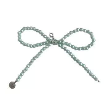 Бантик пряжка для обуви украшение жемчуг банты телефон брелок для изготовления ювелирных изделий телефон кулон сумочка украшения для обуви зелёный