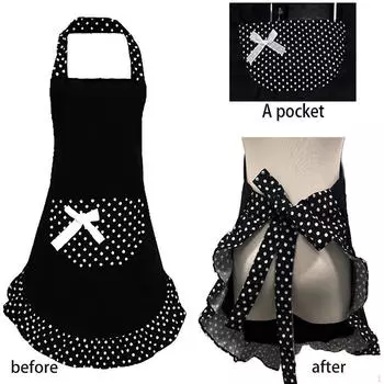 Бантик Забавный Фартук Кухня Оборки Милые Кулинарные Принадлежности Горничная Мать Подарок Принадлежности Для Выпечки красный