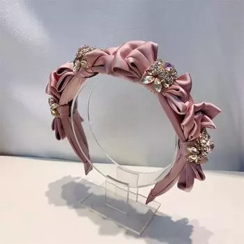 Банты Повязки на голову Модные аксессуары для волос Женские Однотонные Тканевые Широкие Темпераментные Повязки для волос Бутиковые Резинки для волос Головные уборы