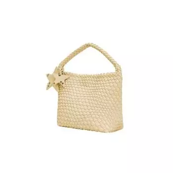 Bao Yige Original Design Spring and Summer Woven Bag Blue Large Capacity Totes Female Work Clothing Hand-Carrying Shoulder Bag Goose Yellow small size