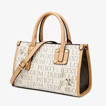 Baobao 2023 Новая легкая роскошная и роскошная женская сумка с темпераментным принтом, большая вместительная сумка через плечо на одно плечо M белый