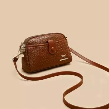 Baobao 2024 Новая модная повседневная сумка через плечо Упрощенная повседневная ретро большая вместительная сумка на одно плечо Повседневная тканая сумка