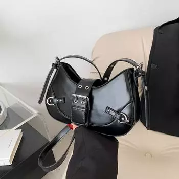 Baobao, новинка 2024 года, женская сумка подмышки в стиле ретро Spicy Girl, сумка New Moon с уникальной и минималистской текстурой, сумка через плечо на одно плечо