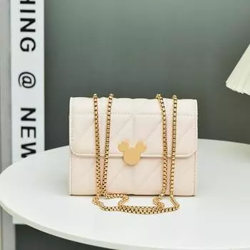 Baobao женская новинка 2023 года, модная летняя модная высококачественная маленькая квадратная сумка с цепочкой, Lingge, универсальная сумка через плечо на одно плечо M слоновая кость