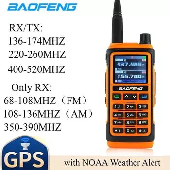 Baofeng UV-17H с многодиапазонным радиолюбителем GPS и оповещением о погоде NOAA US Plug