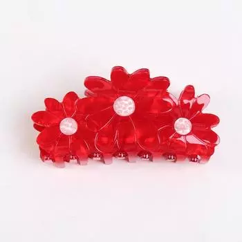 Baoguang Jewelry Япония и Корея Grab Clip Big Flower Shape Girl Super Fairy Hairpin Disc Hair Jewelry Woman красный