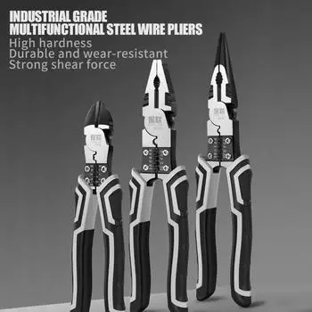 BaoLian Многофункциональные универсальные диагональные плоскогубцы Аппаратные кусачки Профессиональные электрики Противоскользящие прочные ремонтные инструменты