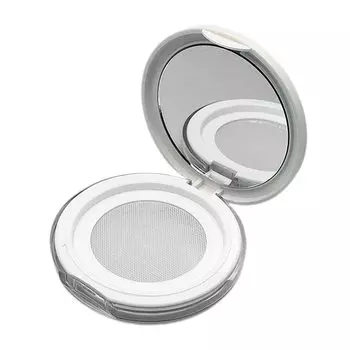 Baosity Powder Пудра для лица Разделенная пудра для макияжа Косметическая пудра Портативная косметика 2 варианта Белый футляр, футляр, контейнер, зеркало, контейнер, путешествия/макияж