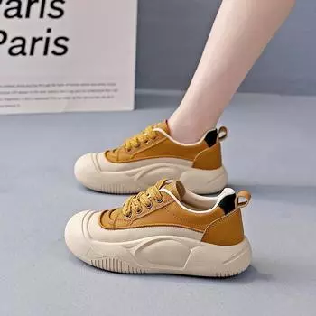 Baotou маленькие белые туфли женские 2024 осень новые студенческие универсальные туфли для серфинга женская повседневная спортивная обувь 35 белый