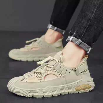 Baotou men s shoes summer big net hollow sports and leisure shoes men s 2024 new breathable trendy shoes students and teenagers 39