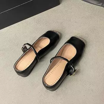 Баотоу полудрагоценные женские туфли мэри джейн на плоской подошве сандалии для лета 34