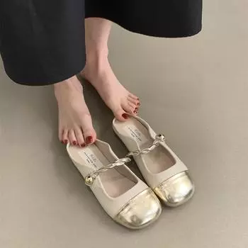 Баотоу полутапочки женская летняя одежда нежный сказочный стиль темперамент мягкий плоский подошва одна педаль вечерние французские сандалии 35 розовый