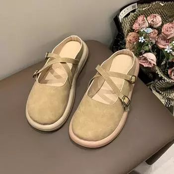Baotou полутапочки женские лето 2025 новые с юбкой Мэри Джейн полутапочки женские туфли на платформе французские сандалии 35
