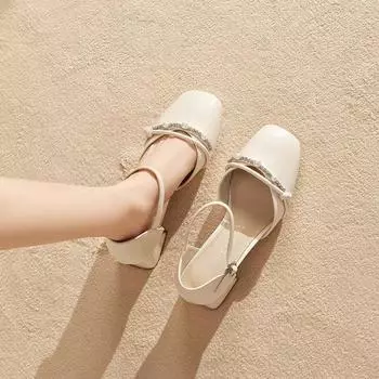 Baotou sandals women s outer wear summer skirt new thick heel 34