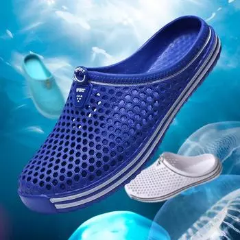 Baotou slippers 2025 summer new men s and women s outer wear sports non-slip dual-purpose hole shoes casual fashion beach shoes 36