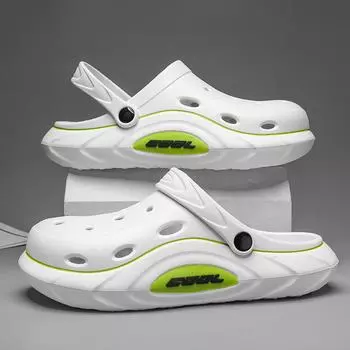 Baotou Slippers Men Wear Non-Slip Sandals Sports Driving Cool Slippers Dual-Purpose Hole Shoes 34-35