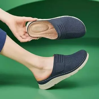 Baotou Women Slippers Ladies Sandals Summer Fashion Stitching Breathable Slippers for Women Wedge Platform Platform Sandals 36 абрикосовый