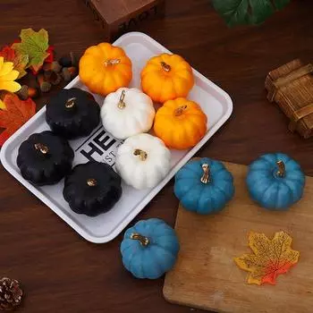 Бар DIY Craft Halloween Decoration Искусственная тыква Имитация Модель тыквы Декор Осенний урожай зелёный