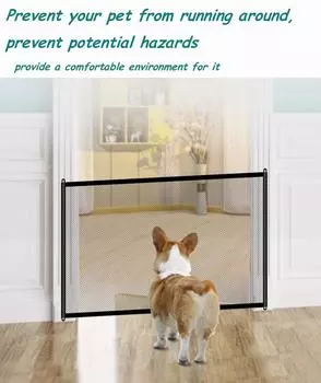 Барьерные заборы для домашних животных Портативные складные дышащие сетчатые ворота для собак