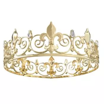 Bar Mitzvah Crown Metal Prince Crowns Hair Hoop Round Tiaras Simple King Crown Girls Gift