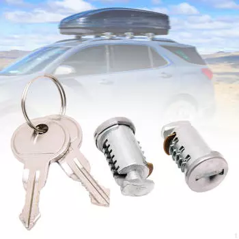 Bar Rack Barrel Security Locks Crossbar Lock Cylinders for Vehicle 2 Lock Cores