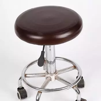Bar Stool Cover Chic Round Chair Covering Seat Slipcover Faux Leather 1pc