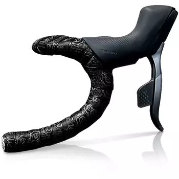 Bar Tape Road Bike Special Mochi Feel Thick Leather End Cap Included Bicycle Grip Grip Tape Black (Geator) EVA+PU
