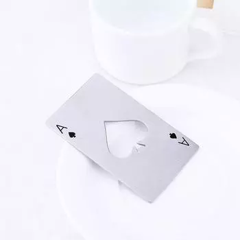 Bar Tool Bottle Soda Beer Cap Opener Wine Playing Card Ace of Spades Poker AC