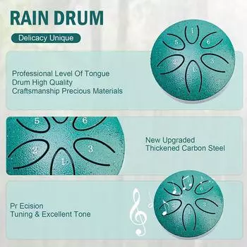 Барабан дождя Барабан дождя для улицы, когда идет дождь Барабан дождя для улицы Садовый барабан-чакра Барабан чакры для дождя на улице 6 примечаний A1