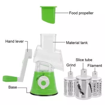 Барабанная терка, кухонные аксессуары, многофункциональная овощерезка для огурцов, картофеля, моркови, арахиса, кухонный комбайн