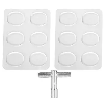 Барабанная установка Демпферный комплект Барабан Нескользящий амортизатор Шумоподавитель Пэд Глушитель Управление тембром барабана (12 шт. с гаечным ключом )