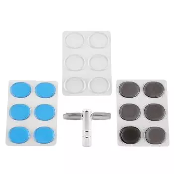 Барабанные демпферные гелевые накладки, разноцветные прозрачные силиконовые глушители для барабанов, набор с ключом