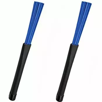 Барабанные щетки 2 штуки Перкуссионные щетки Нейлоновые барабанные проволочные щетки Выдвижные для джаза, акустики, рок-группы, для любителей музыки Синие