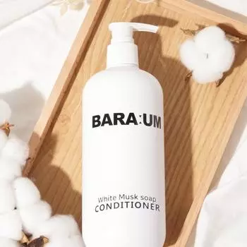 Baraum White Musk Soap Hair Rinse Conditioner 490ml Scented top scalp scent, 1 pc.