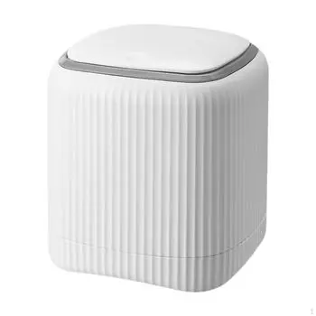 Barbage Bin Countap Wastebasket Push Multipurpose Button 13.5x13.5x14.5 см Маленький контейнер для вторичной переработки