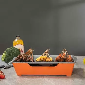 Барбекю-гриль из алюминиевого сплава, изоляционная печь, коммерческая нагревательная пластина с горячей струной, деревянный дом красный