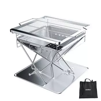Барбекю Костер BBQ Wood 3 уровня Регулируемая решетка для гриля 1 нержавеющая сумка для хранения в комплекте Печь, Подставка, Гриль, Печь, Высота, Многоцелевой, Сталь,