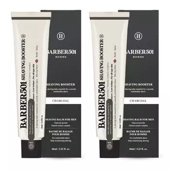 Barber 501 Shaving Booster Shaving Cream Charcoal, 66ml, 2 units