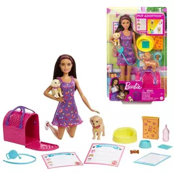 Барби становятся друзьями и Собака в фильме аксессуар для игры в возрасте лет и HKD86 Давайте будем семьей! набор/Появилась «Барби»! ? [Кукла-наряд] [Кукла, набор] [3 фиолетовый