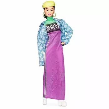 Barbie BMR1959 Neon Motocross Barbie Neon Motocross Dress Oversize Denim Jacket Doll & [Предмет]