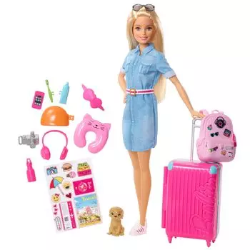 Barbie Dream House Adventure Pink Ryoko Set Dress Up Play для детей от 3 лет и старше, синий FWV25 Doll/Doll Play/Pretend синий