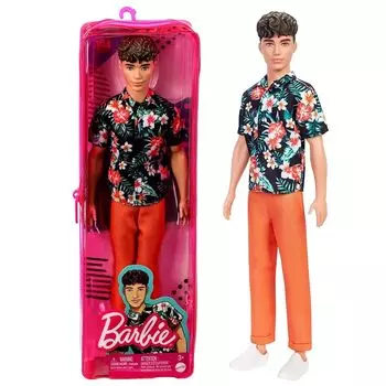 Barbie ken fashionista Flower shirt [Reusable vinyl bag] [3 years old~] HBV24