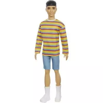 Barbie Ken Fashionista Long Border [Кукла-наряд] [В комплект входит специальный футляр для хранения] [От 3 лет] GRB91