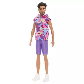 Barbie Ken Fashionista Marble Parka Dress Up Кукла Барби от 3 лет и старше Фиолетовый HRH26 Кукла/Дом