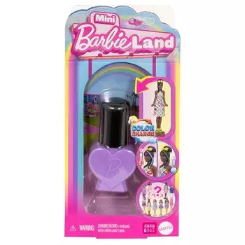 Barbie Mini Barbieland Fashionista Surprise Pack Dress Up Micro Doll Возраст 6 и старше (Цвет ногтей) Кукла/Домик розовый/фиолетовый 986A-JCP97