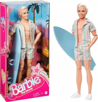 Barbie Movie Ken Stripe Set для возрастных групп и HPJ97 Barbie [Кукла-одевалка/Кукла] [3 шт.]