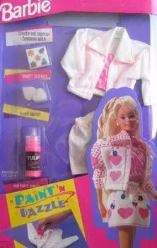 Barbie Paint Dazzle Fashions с наклейками Paint N Jewel и (1993)