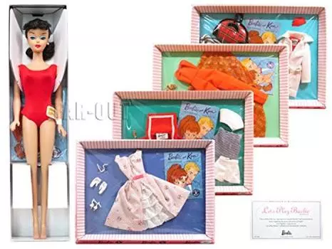 Barbie Play Куклы Барби Репринт Брюнетка Купальник Кукла Кукла 4 Предмета Полный Набор Let s w/Fashion